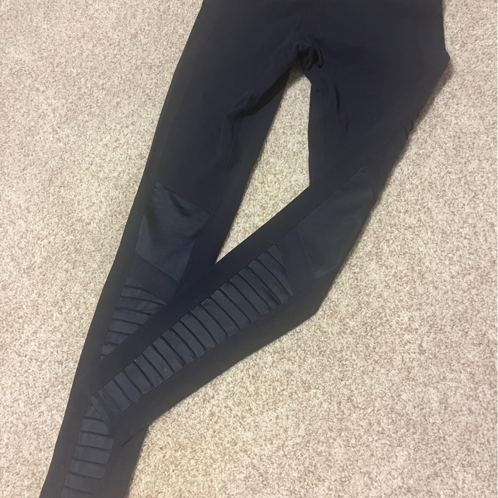 Alo Navy Moto Leggings